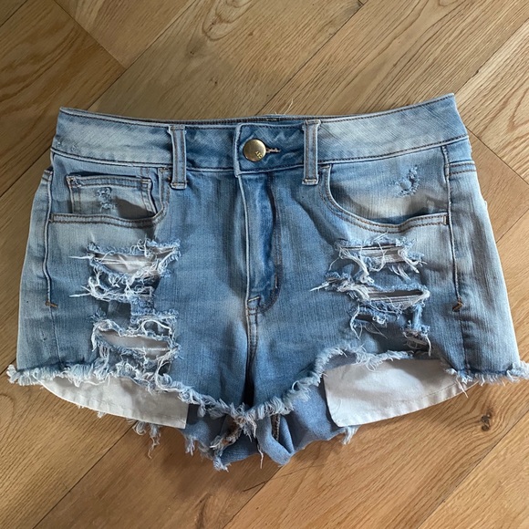 Hi-rise Jean Shorts - Picture 1 of 3